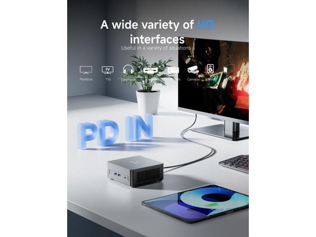 MINISFORUM DeskMini UM690L Slim Mini PC AMD Ryzen 9 6900HX Small PC, 16GB LPDDR5 RAM+1TB PCIe4.0 SSD, HDMI/DP/USB4 Outputs, 2.5G LAN, WiFi 6E,...