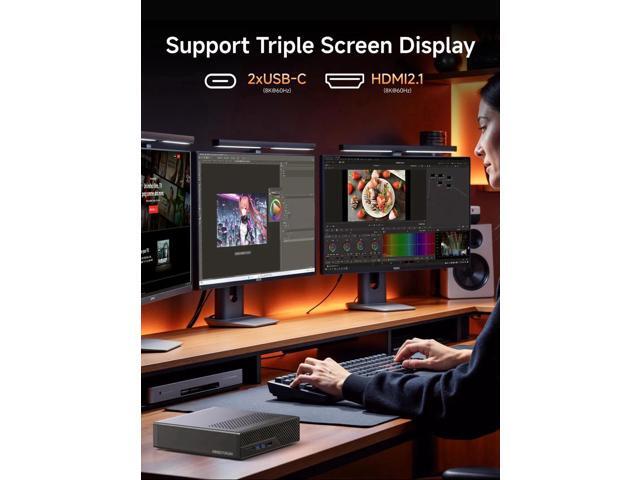 MINISFORUM MS-A2 Mini Workstation AMD Ryzen 9 9955HX(16C/32T, up to 5.4GHz) 96GB RAM 2TB SSD Mini PC, HDMI/2xUSB-C Triple Display Mini PC, 2x2.5G...