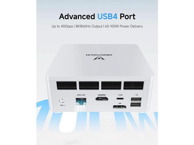 MINISFORUM DeskMini UM870 Slim Mini PC AMD Ryzen 7 8745H Small PC, 16GB DDR5 RAM+1TB PCIe4.0 SSD, HDMI/DP/USB4 Outputs, 2.5G LAN, WiFi 6E, BT5,...
