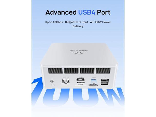 MINISFORUM UM880 Plus Mini PC AMD Ryzen 7 8845HS 8C/16T Desktop Computer 32GB RAM 1TB SSD, HDMI/DP/USB4 8K@60Hz Output, 2.5G RJ45 Port, Oculink...