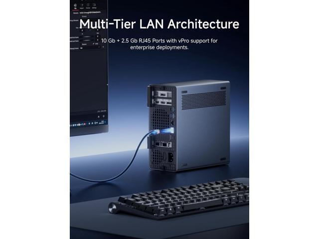 MINISFORUM MS-02 Ultra Workstation Core Ultra 9 285HX(24C/24T) Barebone Mini PC, HDMI USB4 2xUSB4 V2 Output, 4x DDR5 SO-DIMM Slot, 4x SSD Slot,...