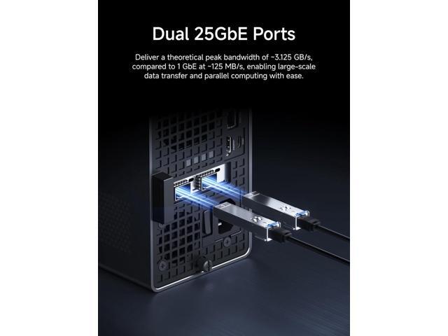 MINISFORUM MS-02 Ultra Workstation Core Ultra 9 285HX(24C/24T) Barebone Mini PC, HDMI USB4 2xUSB4 V2 Output, 4x DDR5 SO-DIMM Slot, 4x SSD Slot,...