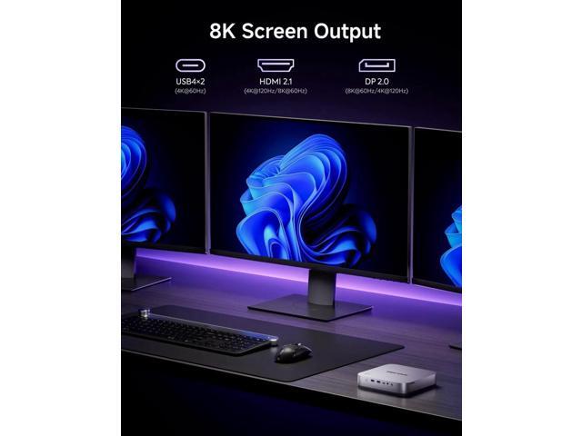 MINISFORUM AI X1 Pro-370 Mini PC AMD Ryzen AI 9 HX 370(12C/24T) 32GB DDR5 512GB SSD Desktop Computer, HDMI DP 2xUSB4 Output, 2xRJ45 Port, WiFi7,...