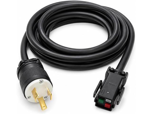 L630p to Dual P13 Power Cord, 30A, 240V, 3-Prong, Black, 12AWG, Indoor, UL Listed (6ft)