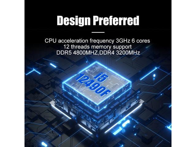 Intel Core i5-12490F Alder Lake Desktop Processor Game Special Edition i5 12th Gen, 6 Cores up to 4.6 GHz Turbo LGA 1700 65W Without Graphics and...