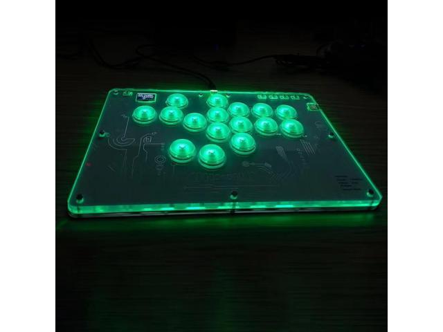 Arcade Stick 16Keys All-Button Gamerfinger with Turbo Functions & Custom RGB,Arcade Controller Street Fight for PC/PS3/PS4/Switch/Steam Game...