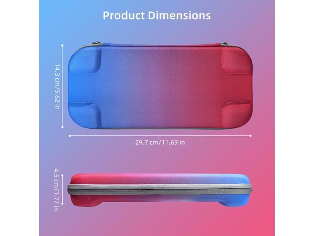 Carrying Case for Switch 2, Water-Resistant Hard Shell with 10 Game Card Slots (Red Blue)
