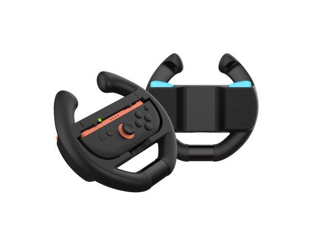 Racing Wheel Set for Switch 2 Joy-C on, 2-Pack Steering Wheel Controller Grips for Mario Kart (3195)