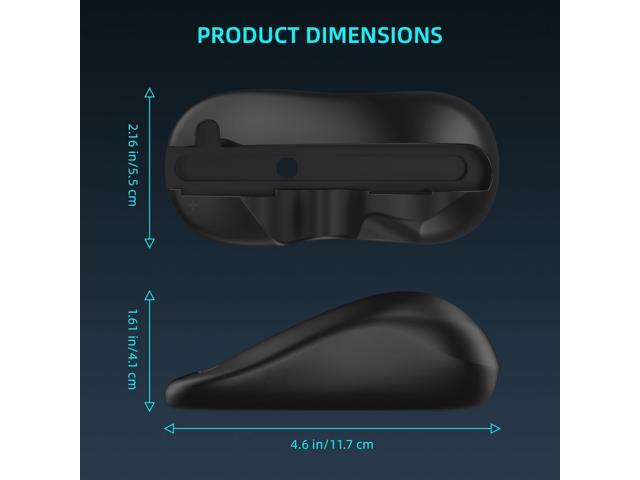GAMFAMI Gaming Controller Mouse Adapter for Switch 2, Ergonomic Design, Place-and-Play (2-Pack) (Black A)