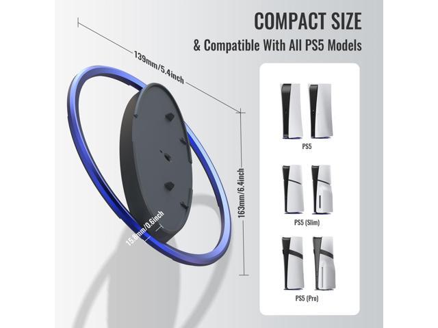GAMFAMI Vertical Stand Compatible with PlayStation 5/PS5 Slim/PS5 Pro Consoles - PS5 Base Accessories (Blue)