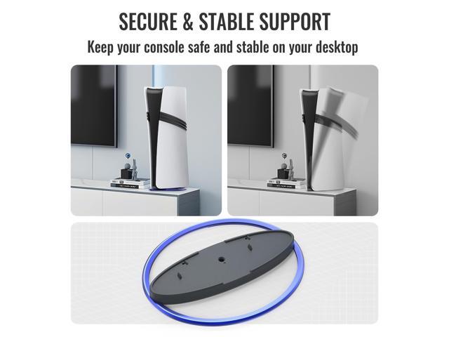 GAMFAMI Vertical Stand Compatible with PlayStation 5/PS5 Slim/PS5 Pro Consoles - PS5 Base Accessories (Blue)