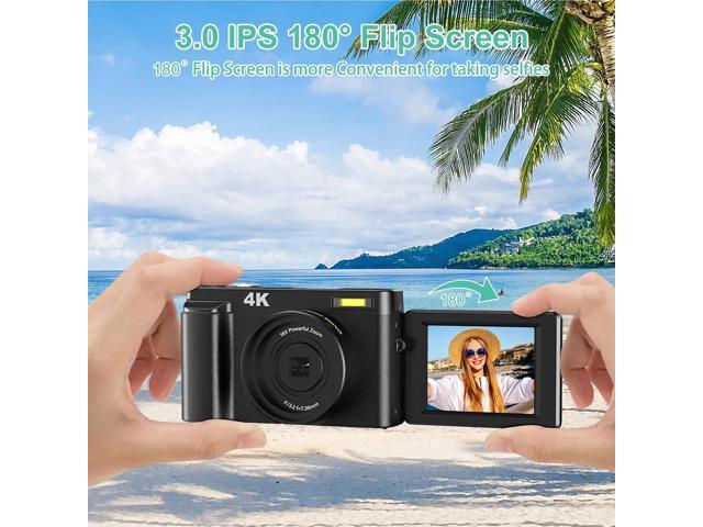4K Digital Camera for Photography 48MP Autofocus Vlogging Cameras 16X Digital Zoom for Youtube with 32GB Card