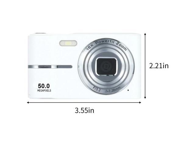 1080P High-definition Digital Camera 50 Million Photos 16x Digital Zoom Camera No Shaking Proof Home Camera White