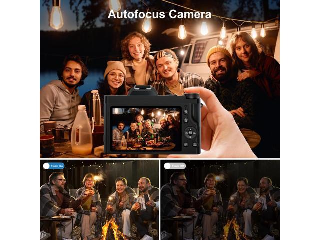 5K Digital Camera WiFi Autofocus Vlogging Camera 48MP Compact Video Camera for Youtube with 32G SD Card UV Filter