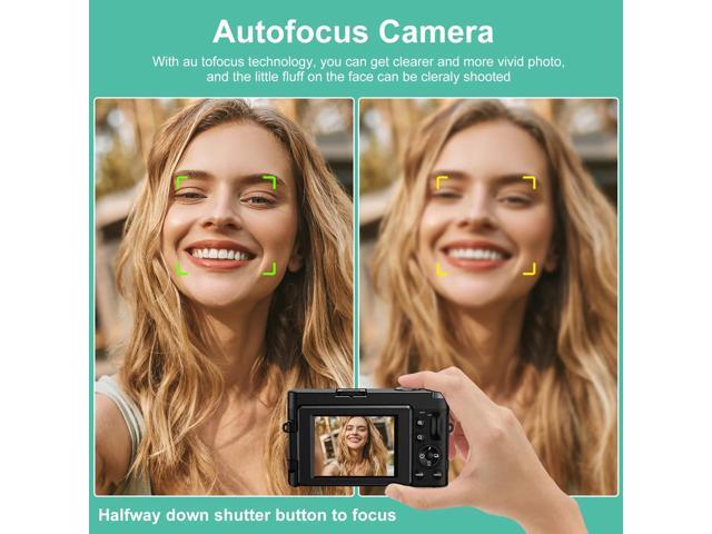 Vlogging Camera 4K Digital Cameras 48MP for Photography Autofocus 16X Digital Zoom for YouTube with 32GB Card