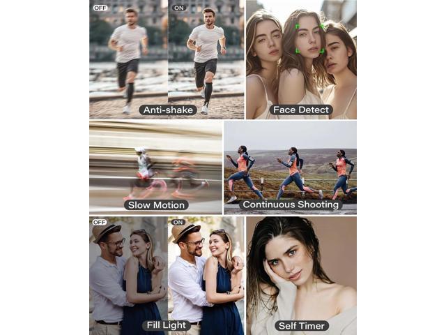 Digital Camera 4K Ultra HD 64MP Vlog Dual Camera for Youtube with 32GB Card,16x Zoom Autofocus Video for Photography