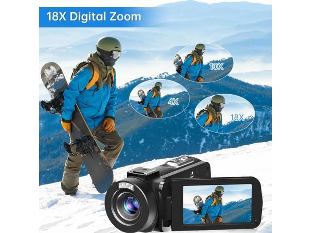 Video Camera Camcorder Full HD 1080P 24MP IR Night Vision Vlogging Camera for YouTube 18X Digital Zoom 3.0 Inch 270 Degree Rotation Touch Screen...