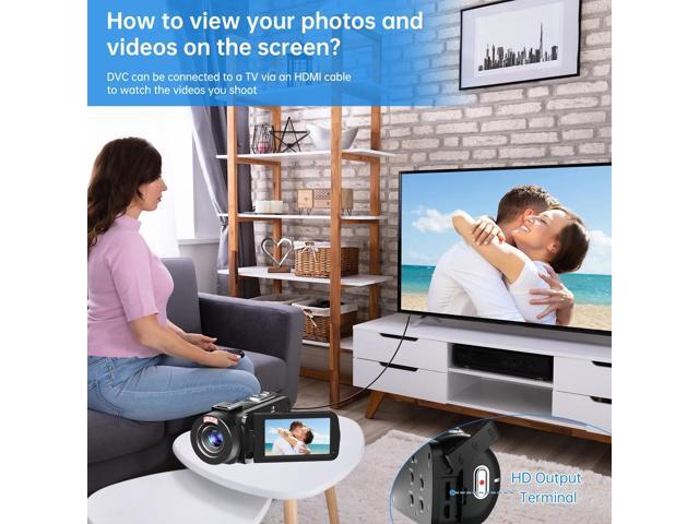 Video Camera Camcorder Full HD 1080P 24MP IR Night Vision Vlogging Camera for YouTube 18X Digital Zoom 3.0 Inch 270 Degree Rotation Touch Screen...
