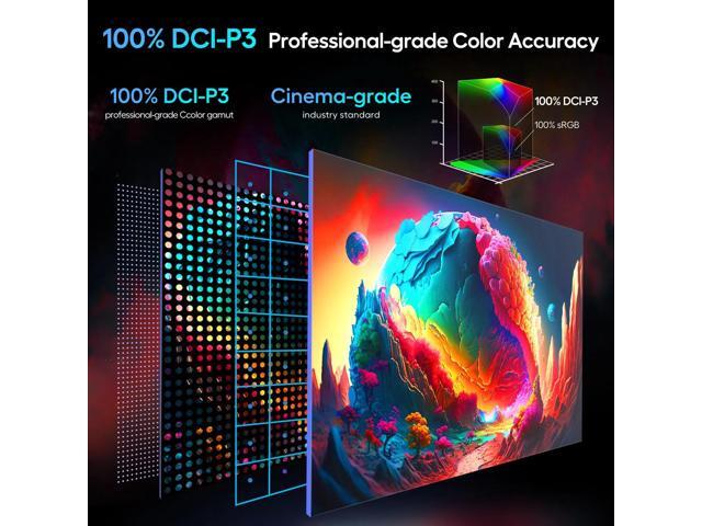 UPERFECT Portable Monitor 2K 144Hz 18' Portable Gaming Monitor 2560*1600 16:10 100% DCI-P3 Gaming Monitor Display FreeSync HDR