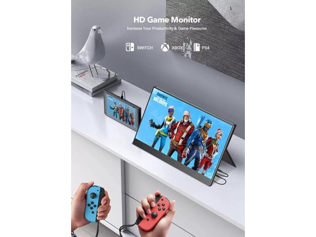 NEWSOUL 15.6' FHD Portable Monitor PC Screen HDMI USB C Monitor with Smart Case