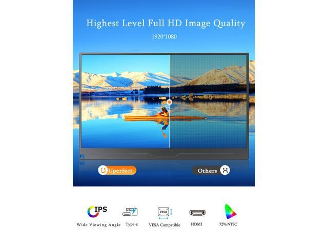 Portable Monitor Zero Frame, 15.6' Ultra Slim 1080P FHD 100% sRGB Display IPS Monitor, Plug & Play Second External Monitor for Laptop PC Phone Mac...