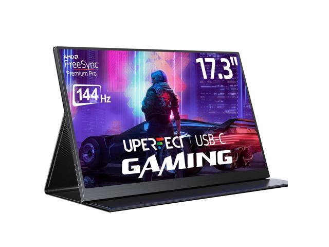 UPERFECT 17.3 Inch 144Hz Portable Gaming Monitor, AMD FreeSync Premium Eye Care Monitor, FHD 1080P HDR IPS Laptop Computer Monitor, HDMI USB C...