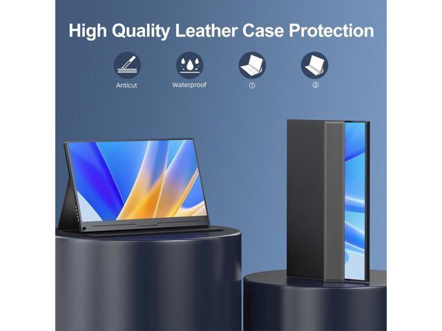 UPERFECT 15.6' FHD 1920x1080 Portable Monitor with HDR & IPS, USB-C, HDMI, VESA Mount, Anti-Glare Screen, and 3-in-1 Stand for Gaming, Work, and...
