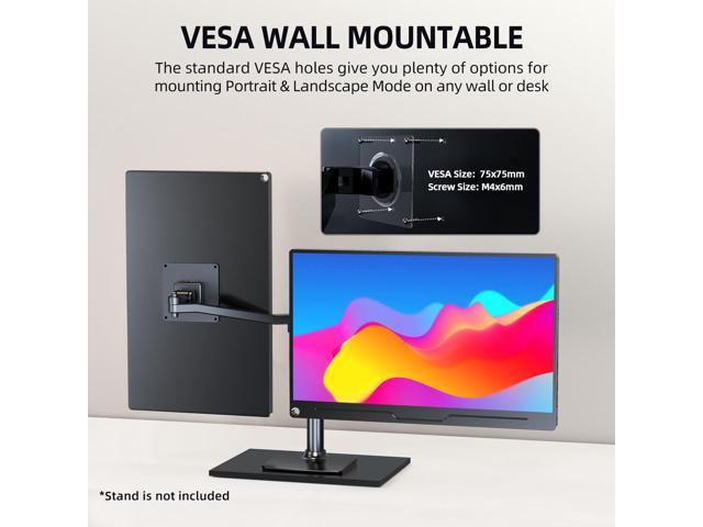 UPERFECT Portable Monitor 15.6 inch, 1080P FHD USB-C Portable Laptop Monitor HDMI Travel Monitor w/VESA & Smart Case, Matte IPS Display Eye Care...