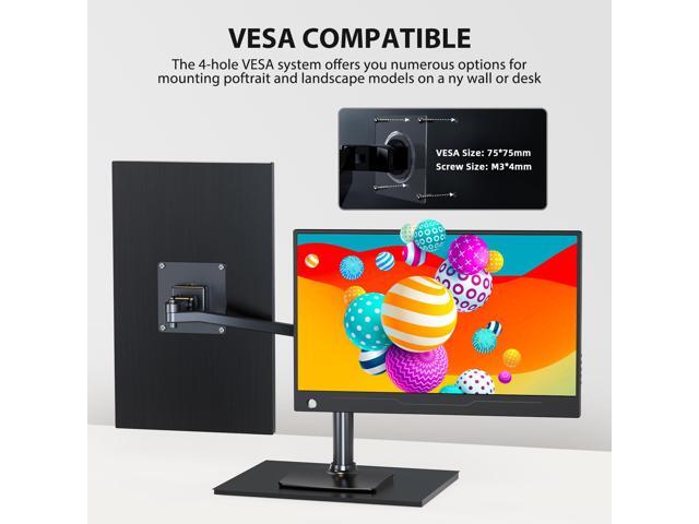 UPERFECT 14' 1080P Portable Touchscreen Monitor with IPS Panel, FreeSync, HDR, Multi-Touch, Built-in Speakers & VESA Mount for Laptop, PC, Console
