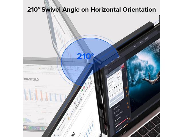 UPERFECT 2K 14' 360° Swivel Hinge Laptop Screen Extender, 2240x1400 QHD IPS Portable Monitor for 14'-17' Laptops - Plug & Play with Mac, Win, Dex...