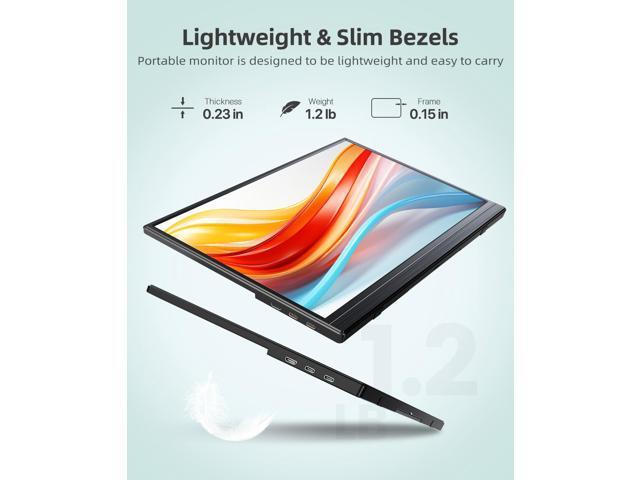 UPERFECT Portable Monitor for Laptop W/ Stand 180° Adjustable 15.6 Inch FHD 1080P IPS Eye Care Screen, Dual Speaker Travel Monitor for Laptop PC...