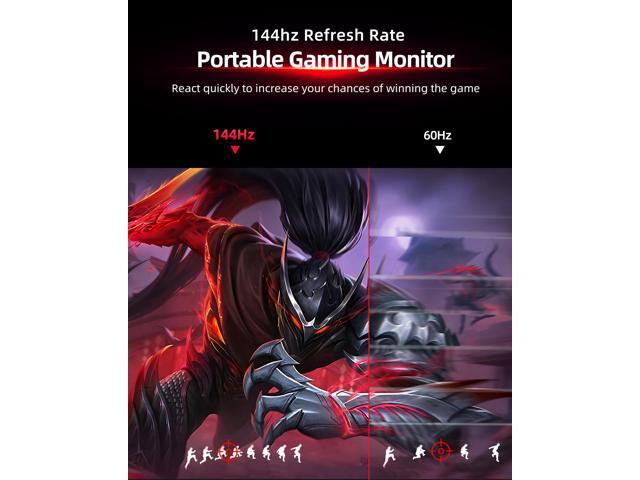 UPERFECT 16' 2K QHD 144Hz Portable Gaming Monitor with HDR, FreeSync, VESA Mount, Smart Case, and Wide Compatibility for PC, Console, Phone