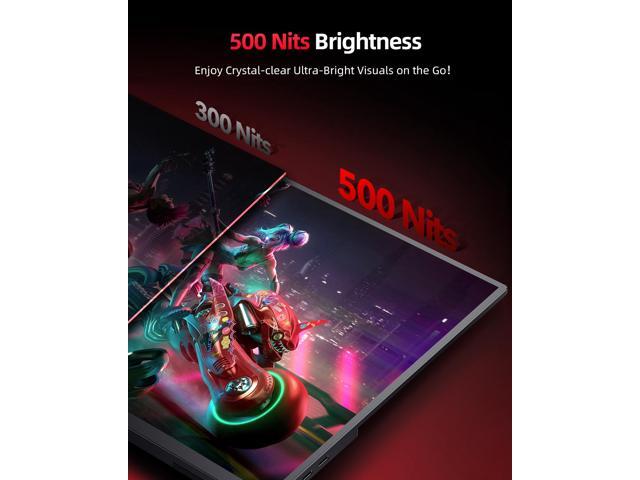 UPERFECT 16' 2K QHD 144Hz Portable Gaming Monitor with HDR, FreeSync, VESA Mount, Smart Case, and Wide Compatibility for PC, Console, Phone