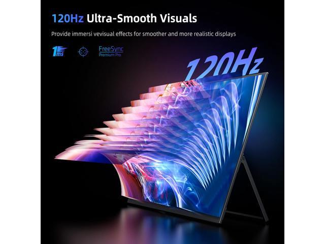 UPERFECT 120Hz Gaming Monitor 18.5' 1920x1080 Portable Monitor USB-C Monitor Freesync Gaming Screen For Xbox PS 5