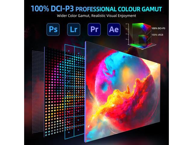 UPERFECT UGame K118 18' 2K 144Hz Portable Gaming Monitor with 100% DCI-P3, FreeSync, HDR, VESA Mount, and Eye-Care Features