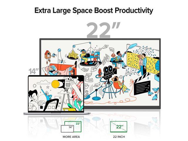 UPERFECT 22' QHD 2560x1440 Portable Monitor 2K FreeSync IPS HDR Gaming Display with 180° Adjustable Stand USB-C & HDMI for Laptop, Switch, Phone
