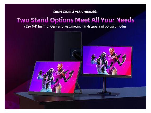17.3' Portable Monitor 4K UHD HDMI USB C For Xbox PS5 Switch VESA Compatiable