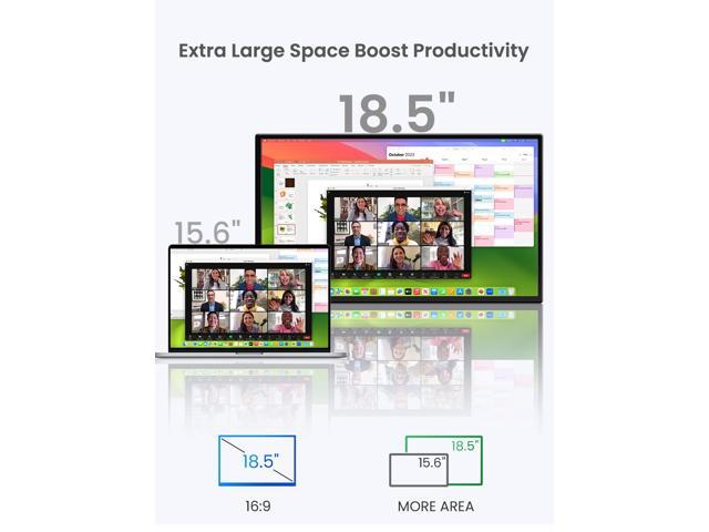 UPERFECT 18.5' 120Hz Touchscreen Portable Monitor 1080P For Xbox PS Gaming Monitor 120Hz w/180° Adjustable Stand &VESA