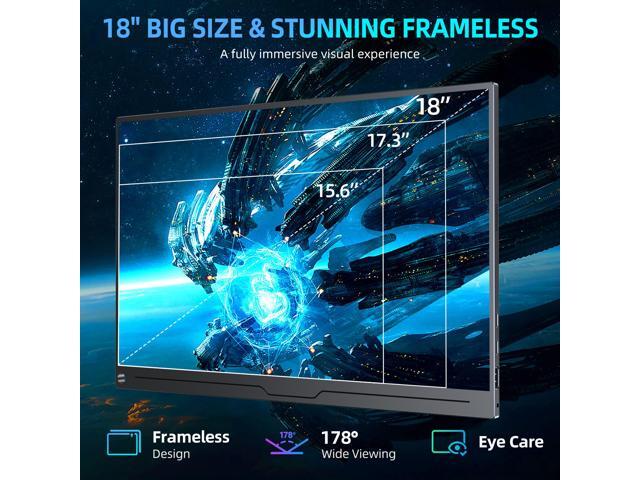 UPERFECT 144 Hz Gaming Monitor 2560 x 1600 HDR Portable Monitor Narrow Border, Frosted Monitor Plug and Play, Widely Compatible With Housing and...