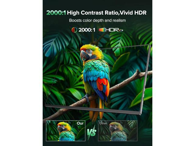UPERFECT 16' 4K Portable Monitor - 1200 Nits True Brightness, 1MS FreeSync, 2000:1 Contrast, USB-C/HDMI, VESA & Smart Case for Laptops, Consoles &...