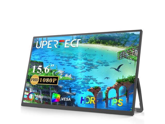 UPERFECT 15.6' Portable Monitor 1080P FHD, 125% sRGB, 350Nits, USB-C HDMI, w/Stand - Universal Laptop/Phone/Gaming Monitor