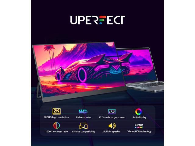 UPERFECT 144Hz Portable Monitor 17.3' 2K QHD 2560*1440 FreeSync Gaming Monitor 16:9 VESA