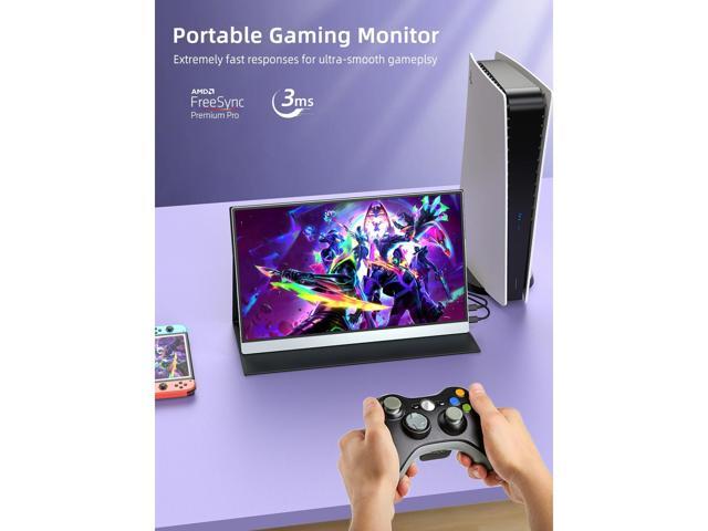 UPERFECT 15.6' 4K Portable Monitor for Working and Traveling, W/ Smart Stand & Dual Speakers, Aluminum Alloy Frame
