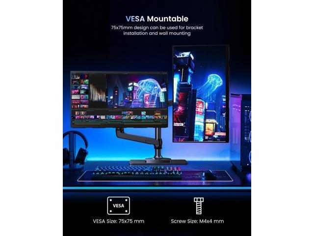 UPERFECT 19' UHD 4K 144Hz Portable Gaming Monitor with QLED, 500 Nits, 100% DCI-P3 Built-in Stand & VESA Mount for Laptop, PC, Console