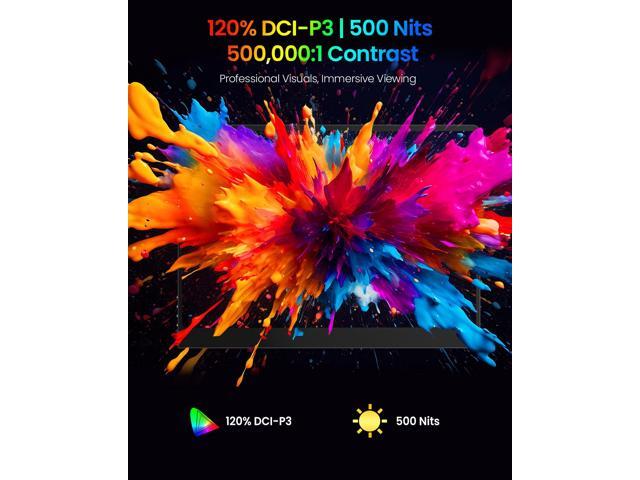 UPERFECT 14' 3K OLED HDR Portable Monitor 500,000:1 Contrast 2880x1800 120Hz 0.1ms 500nits 120% DCI-P3 Ultra-Slim USB-C Gaming Display for Laptop...