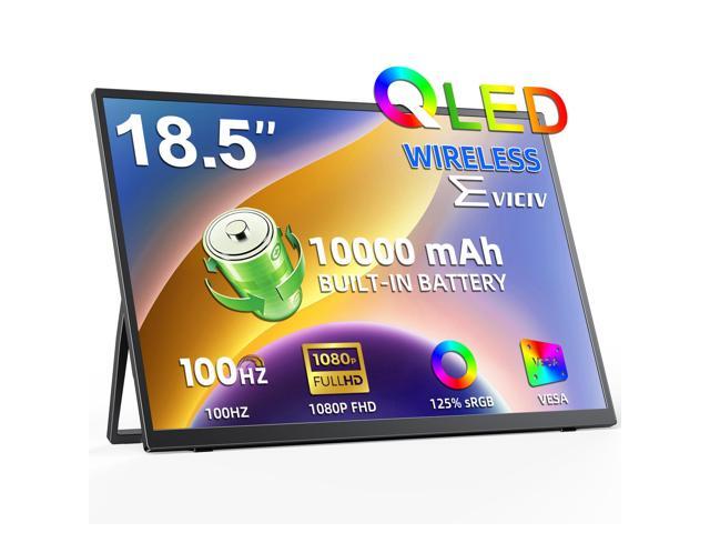 UPERFECT 18.5' Wireless Portable Monitor - 1080P FHD 100Hz QLED, 145% sRGB, Built-in 10000mAh Battery, Wireless Screen Casting & Wired USB-C/HDMI,.