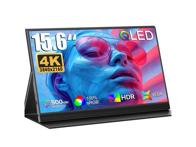 UPERFECT 15.6 Inch 4K QLED Portable Monitor 3840x2160 UHD 100% Adobe RGB 500 Nits HDR IPS Built-in Stand VESA Mount USB-C Mini HDMI for Laptop PC...