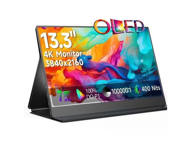 UPERFECT Portable Monitor 13.3' OLED 4K UHD 3840x2160, 463g Ultra-Light, 100000:1 Contrast, 109% DCI-P3, 1.07B Colors, USB-C/HDMI, VESA 75x75mm for...