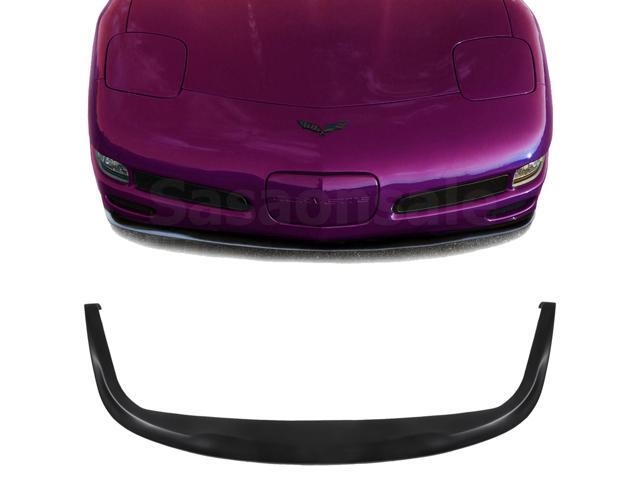 GT-Speed CS Style PU Front Bumper Lip for 1997-2004 Chevrolet Corvette C5 - Single Pack, Unpaint Black, Come with Hardware