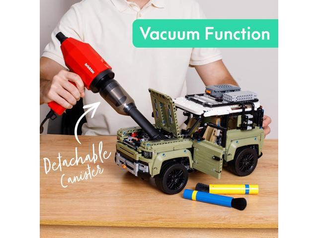 Bricktec Hand Held Vacuum and Electric Air Duster 2-in-1, Corded Model Cleaning Tool for Miniatures, Hobby Sets, Interchangeable Nozzles, Ideal for...